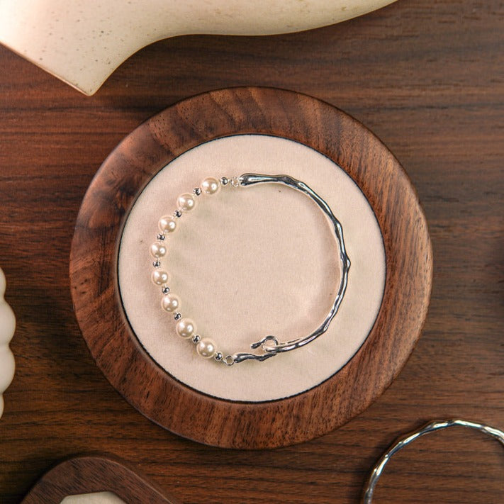 Silver Pearl Bracelet
