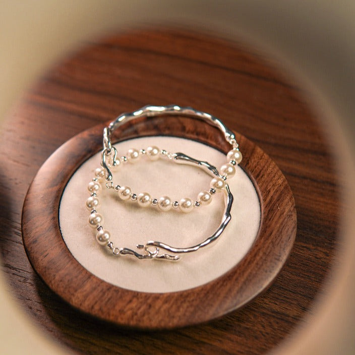 Silver Pearl Bracelet