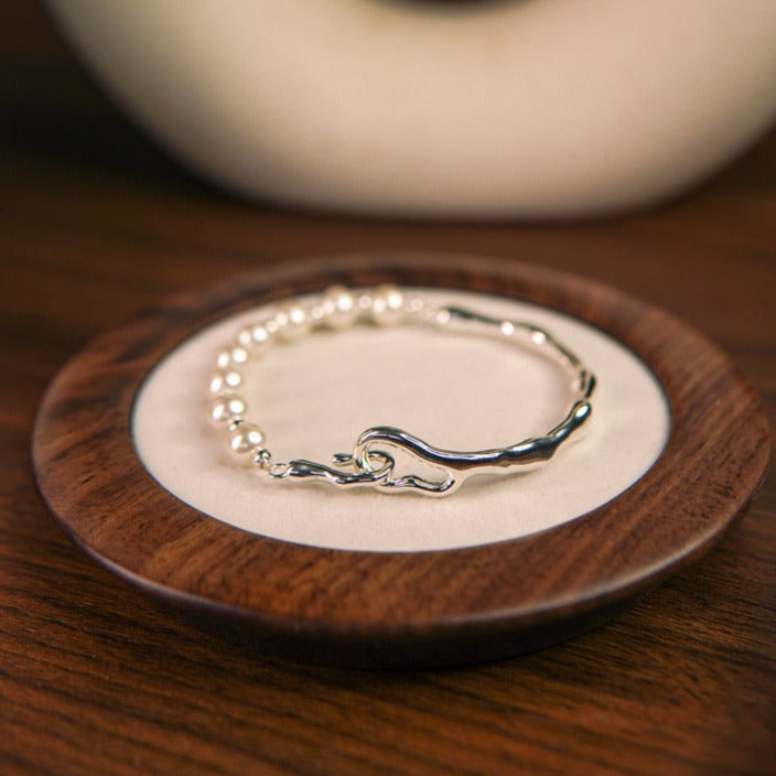 Silver Pearl Bracelet