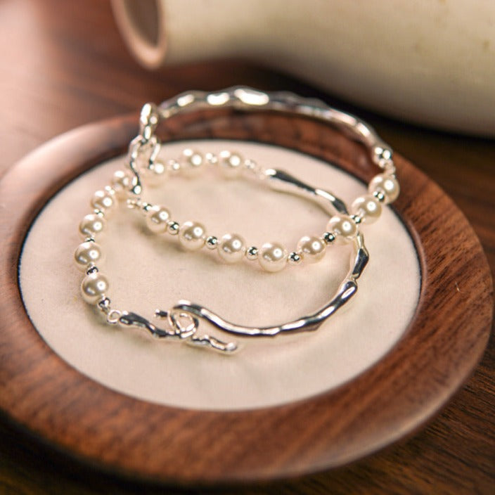 Silver Pearl Bracelet